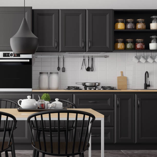dark stain-resistant kitchen