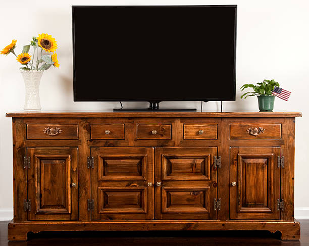 TV stand design with wooden furniture