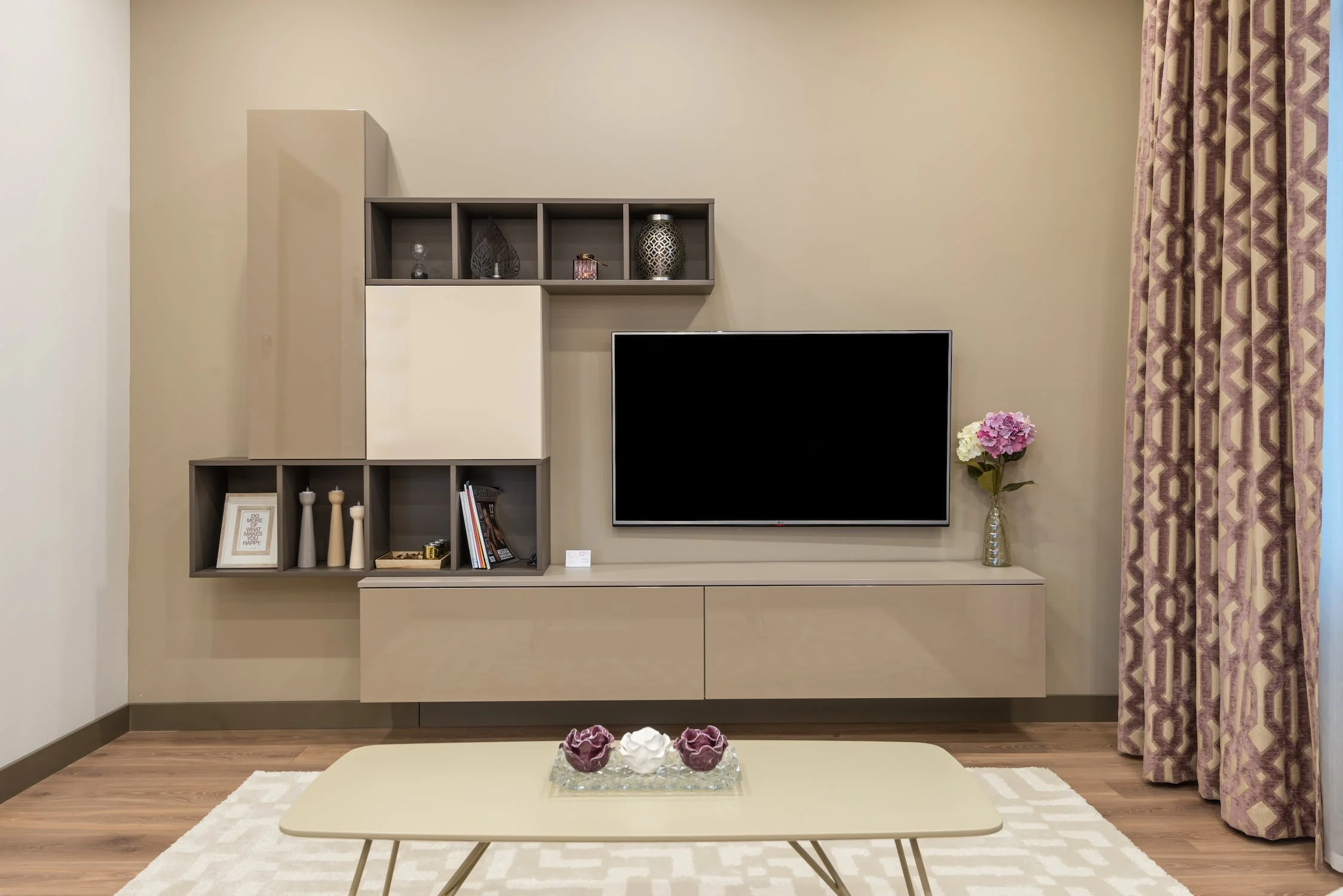Luxurious Hotel Modern Office Home Lounge Grey Gloss Hidden Mini