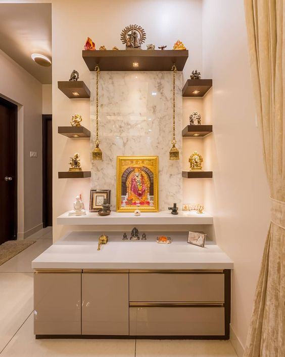 Traditional Touch for a Pooja Room