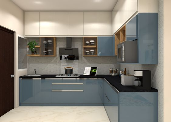 Open Plan Layout L shaped kitchen