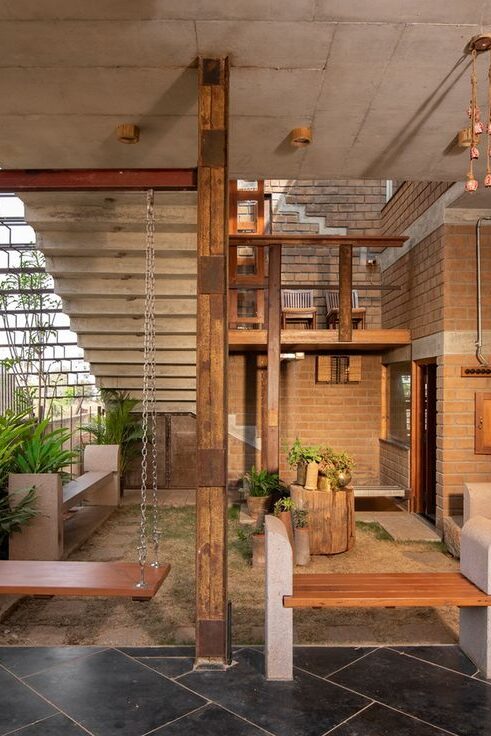 a Bengaluru based bungalow inspired by biophilic interiors