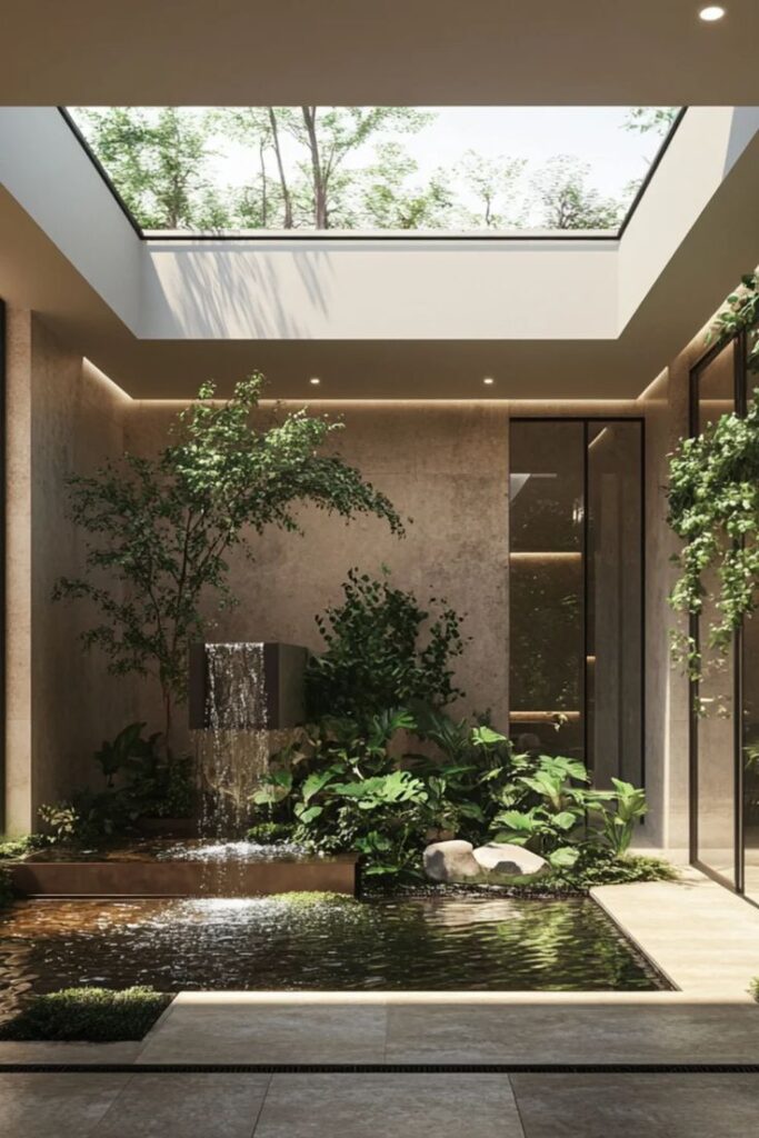zen courtyards in apartments and villas