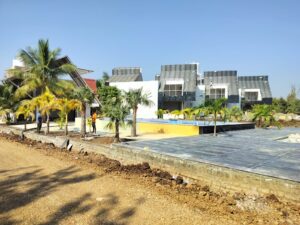 halfway work in progress construction of resort cottage